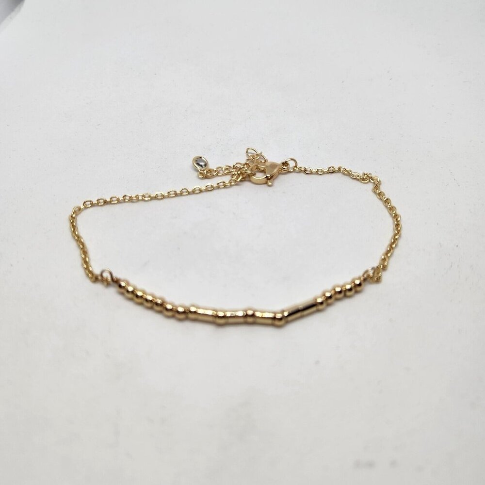 Success Anklet Bracelet Morse Code Gold Tone Adjustable